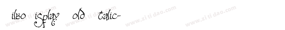 BilboDisplay Bold Italic字体转换